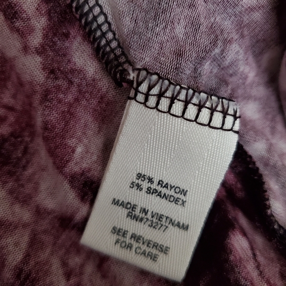 Mudd Tie Dye Maroon Fuschia Swing T-Shirt Size S - Picture 7 of 8